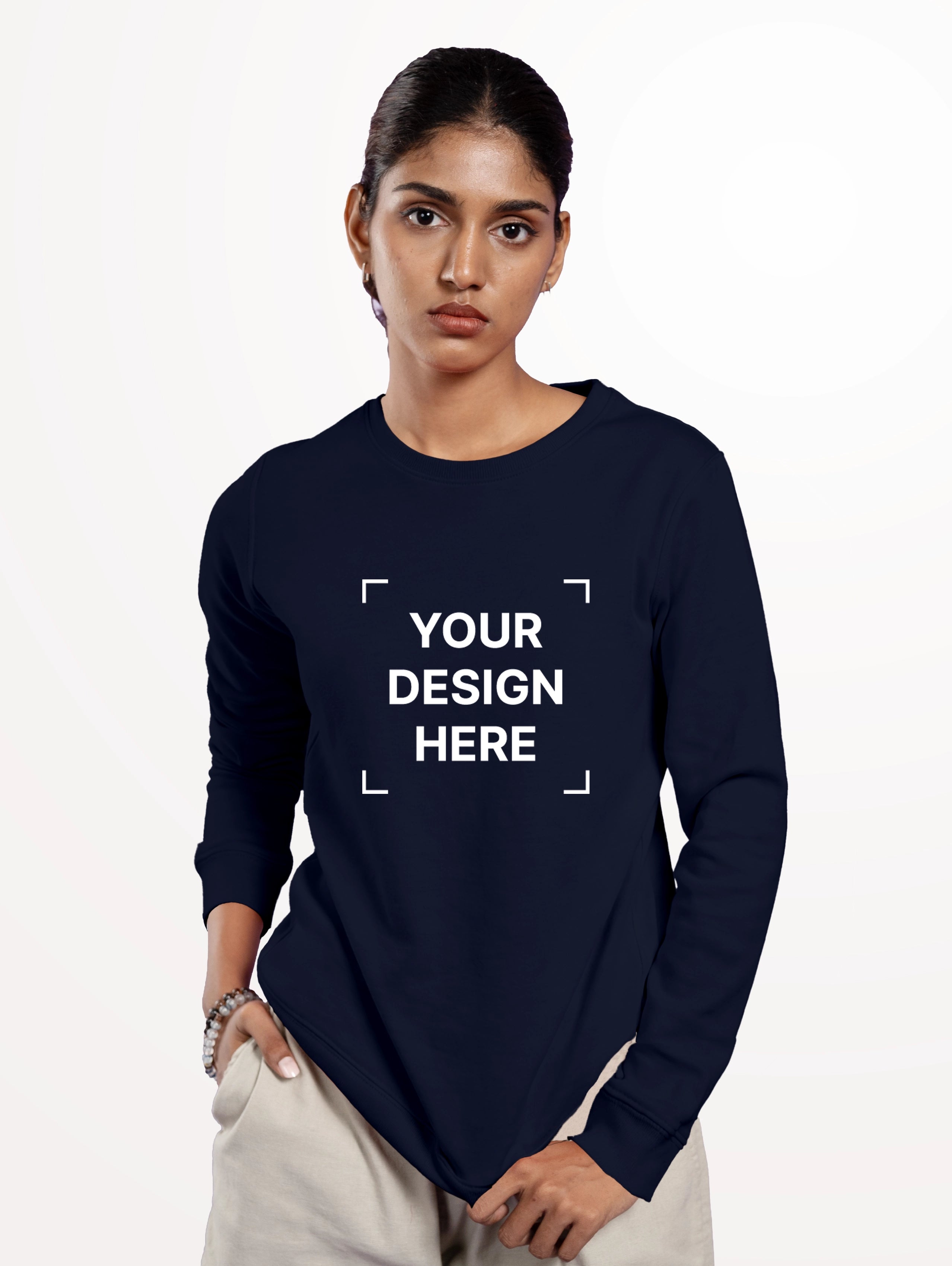 Women's Blend Sweatshirt - Navy Blue