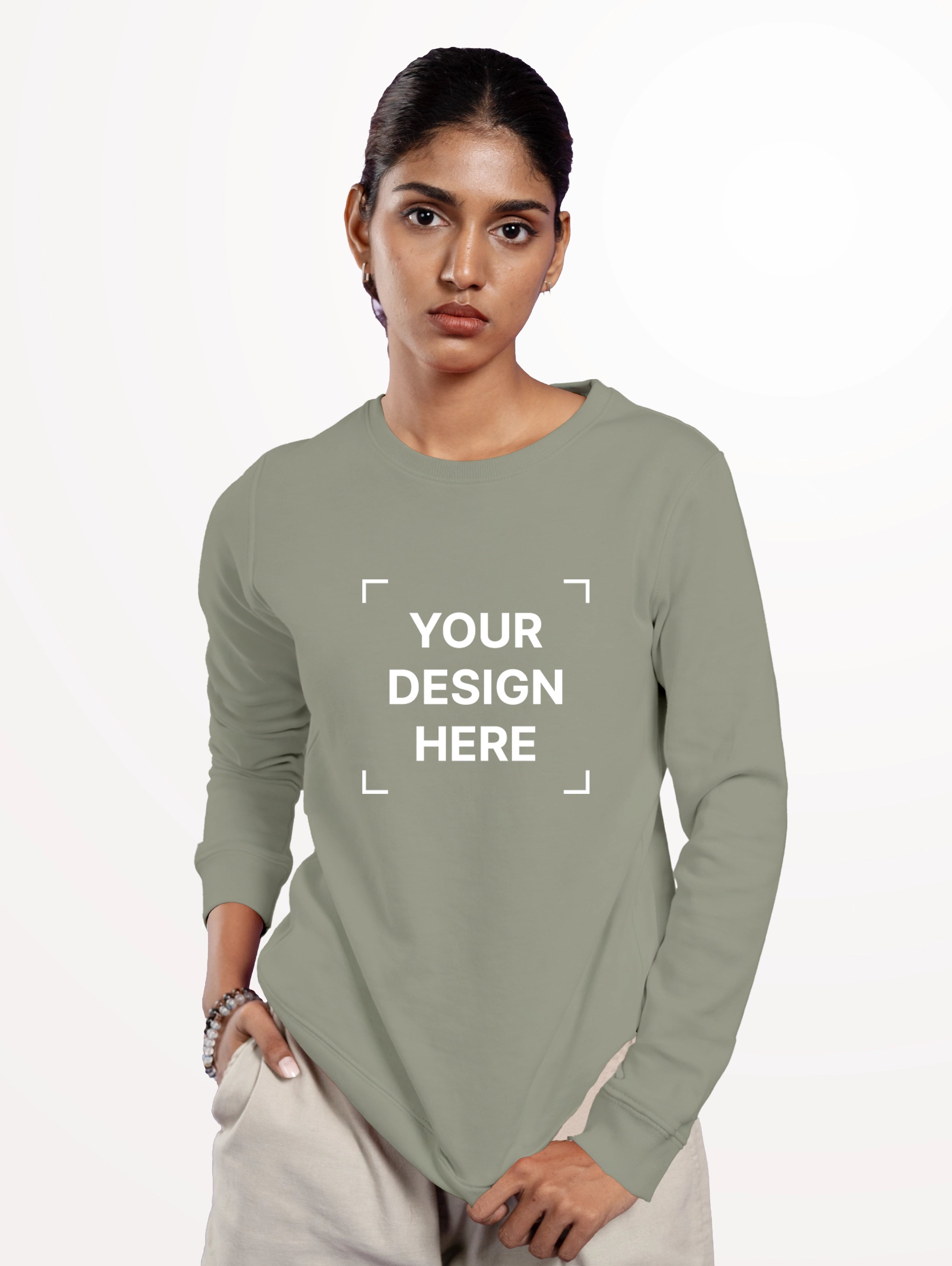 Women's Blend Sweatshirt - Sage Green