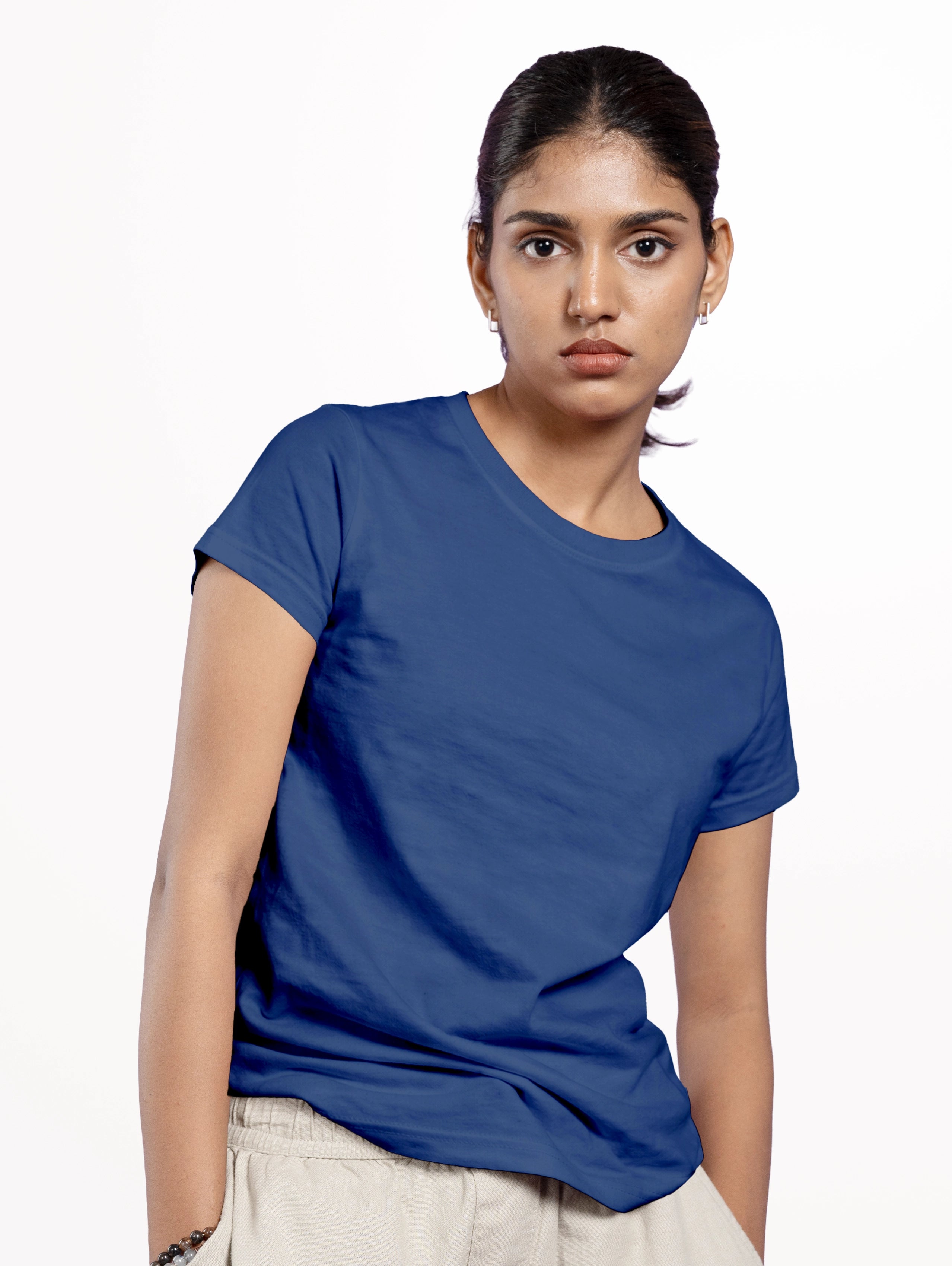 Women's Core Cotton Half Sleeve T-Shirt - Navy