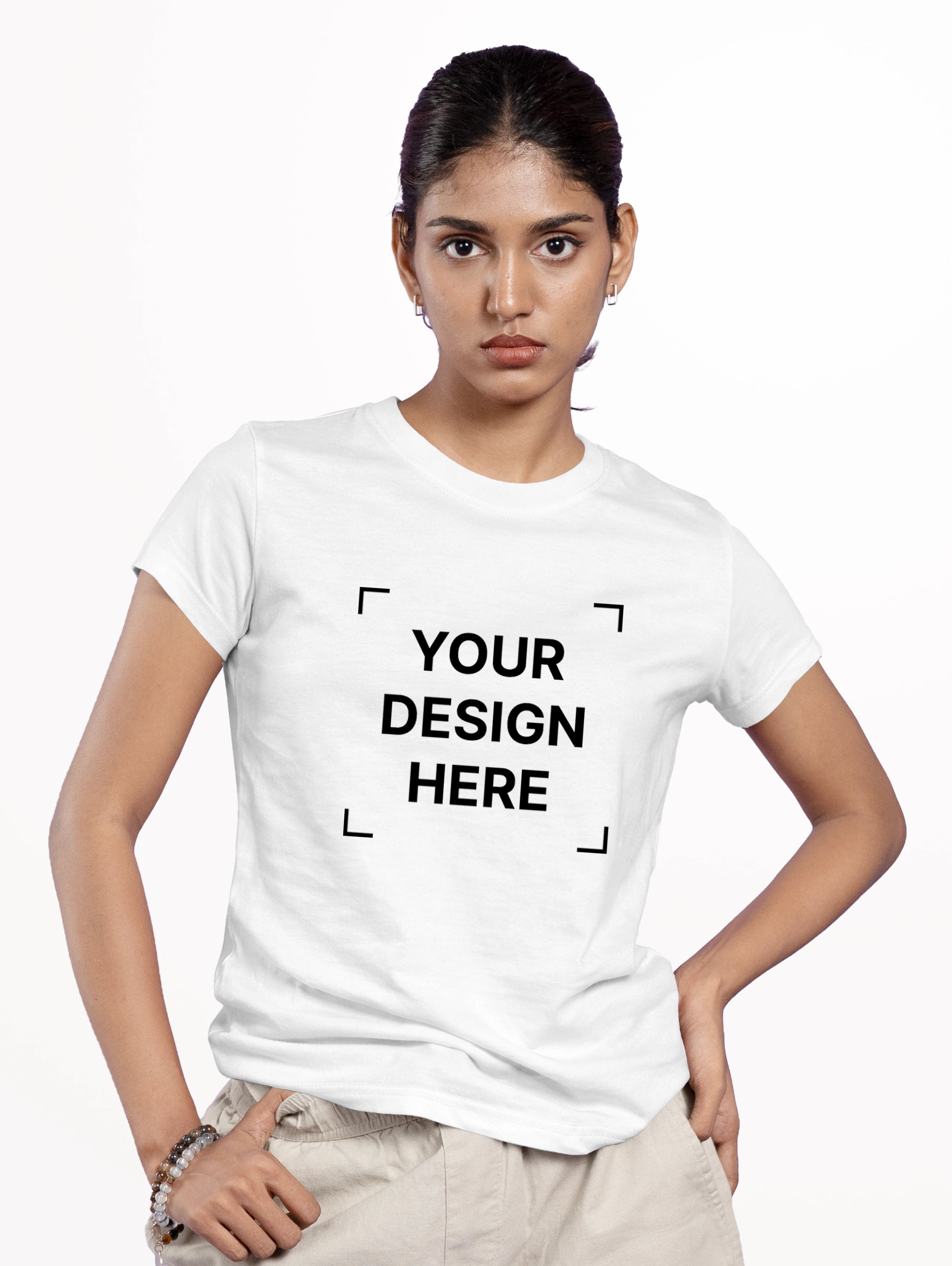 Women's Core Cotton Half Sleeve T-Shirt - White