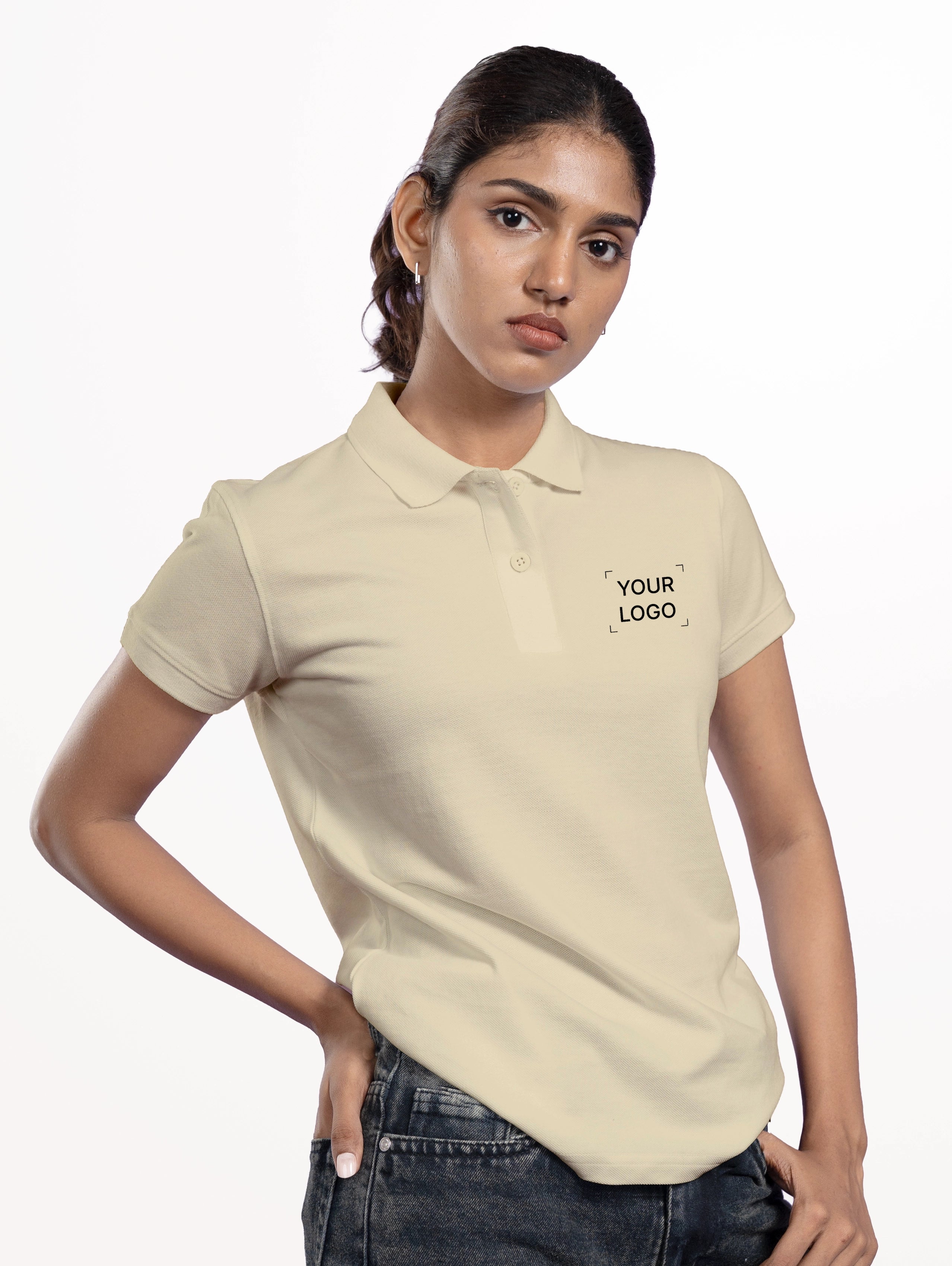 Women's Cotton Polo - Skin
