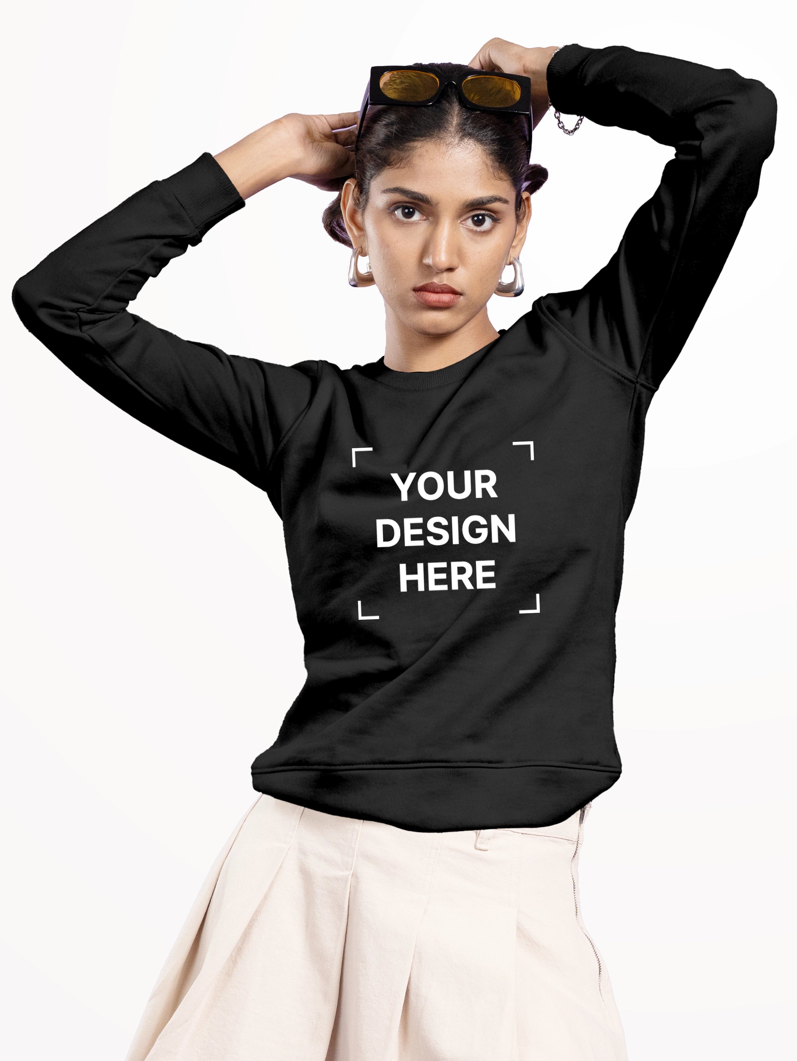 Women's Cotton Sweatshirt - Black