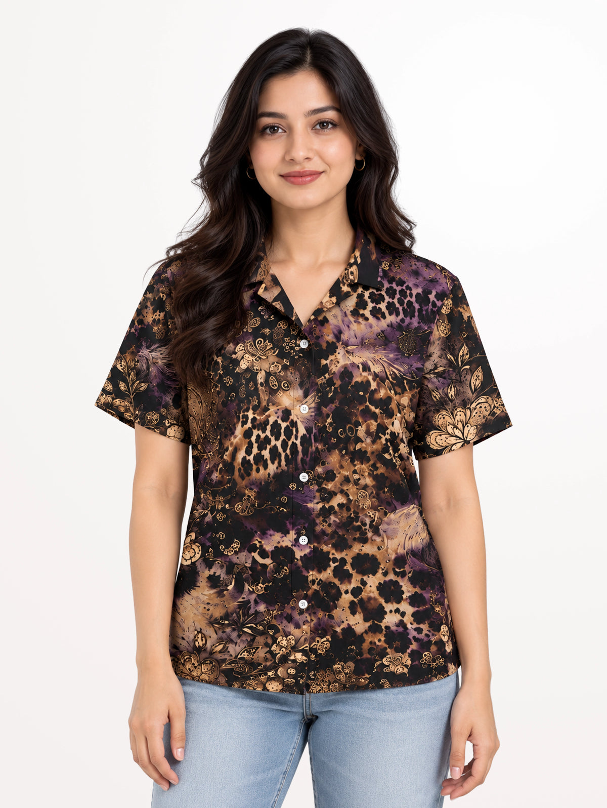Women's Mustang Cuban Collar Shirt
