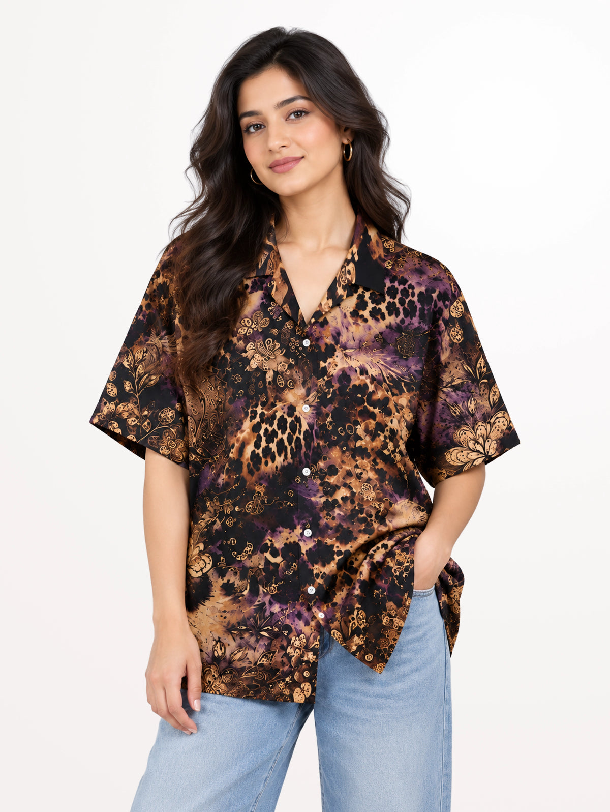 Women's Mustang Cuban Collar Shirt