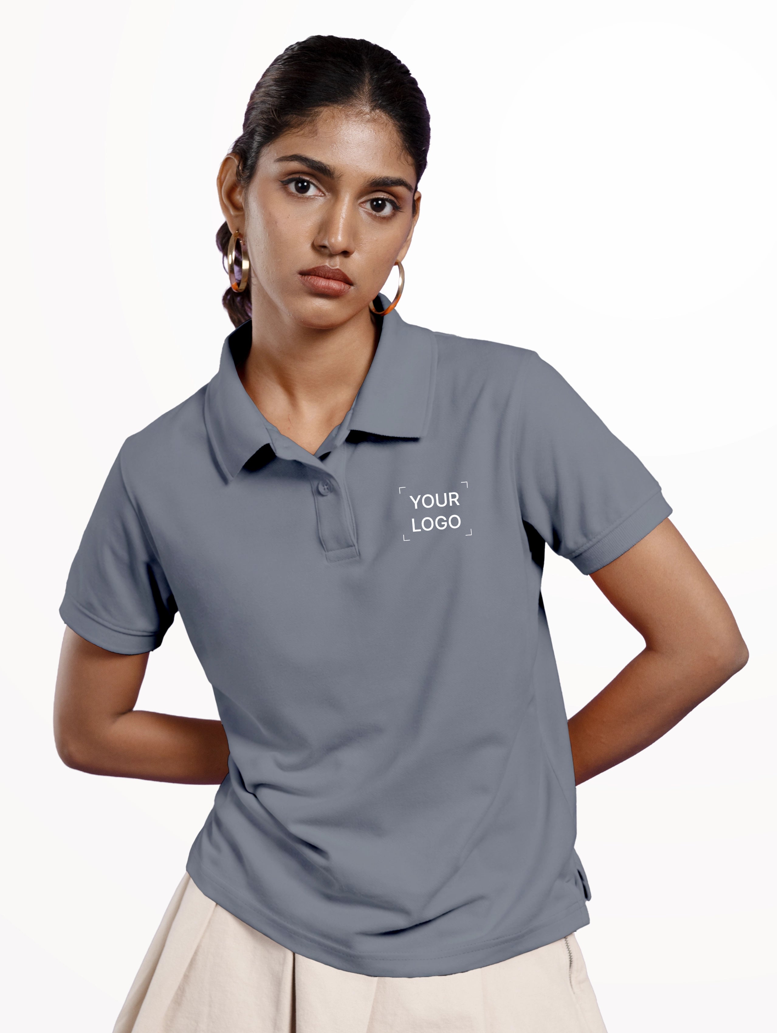 Women's Performance Polo - Grey