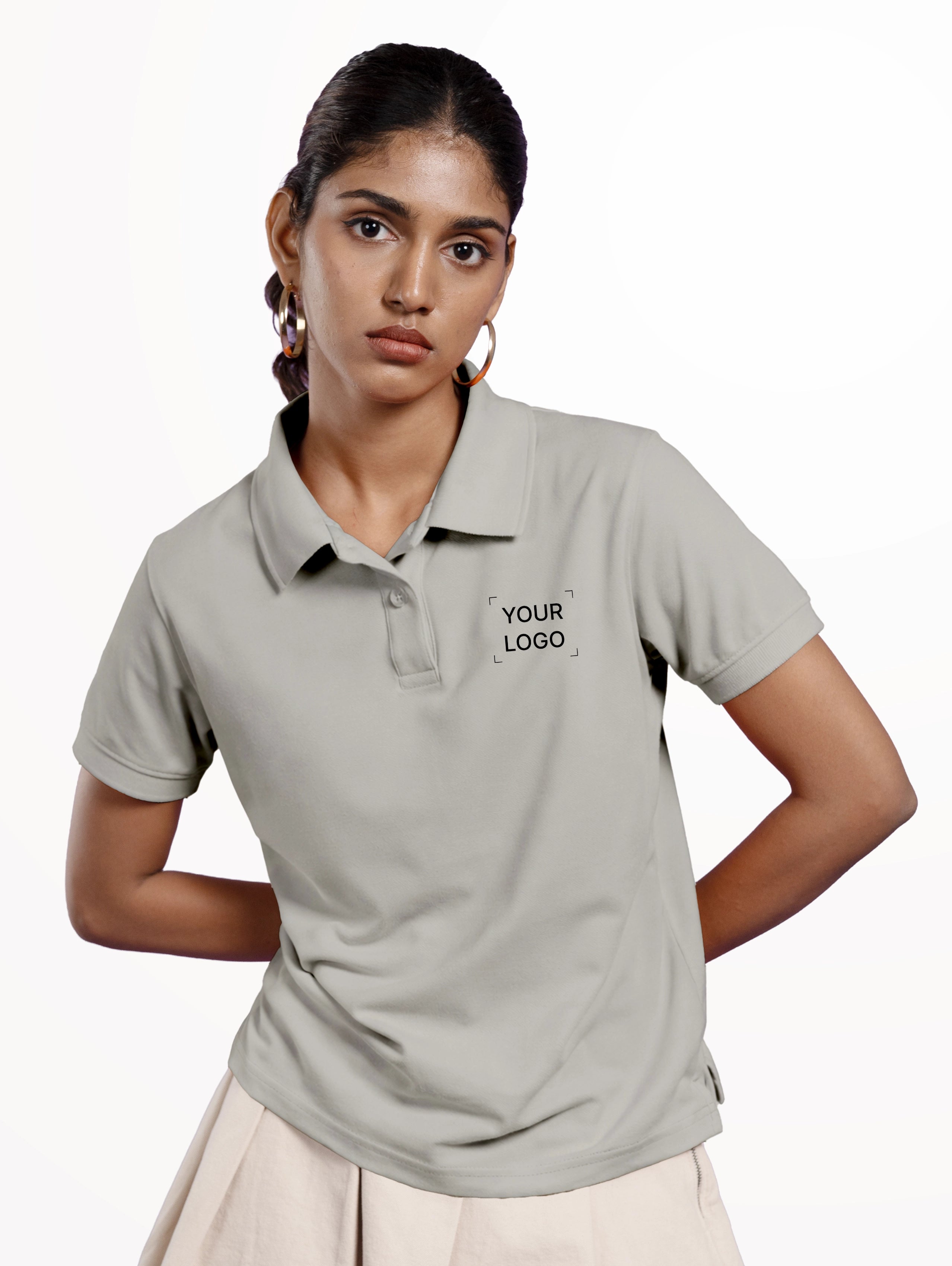 Women's Performance Polo - Aluminium