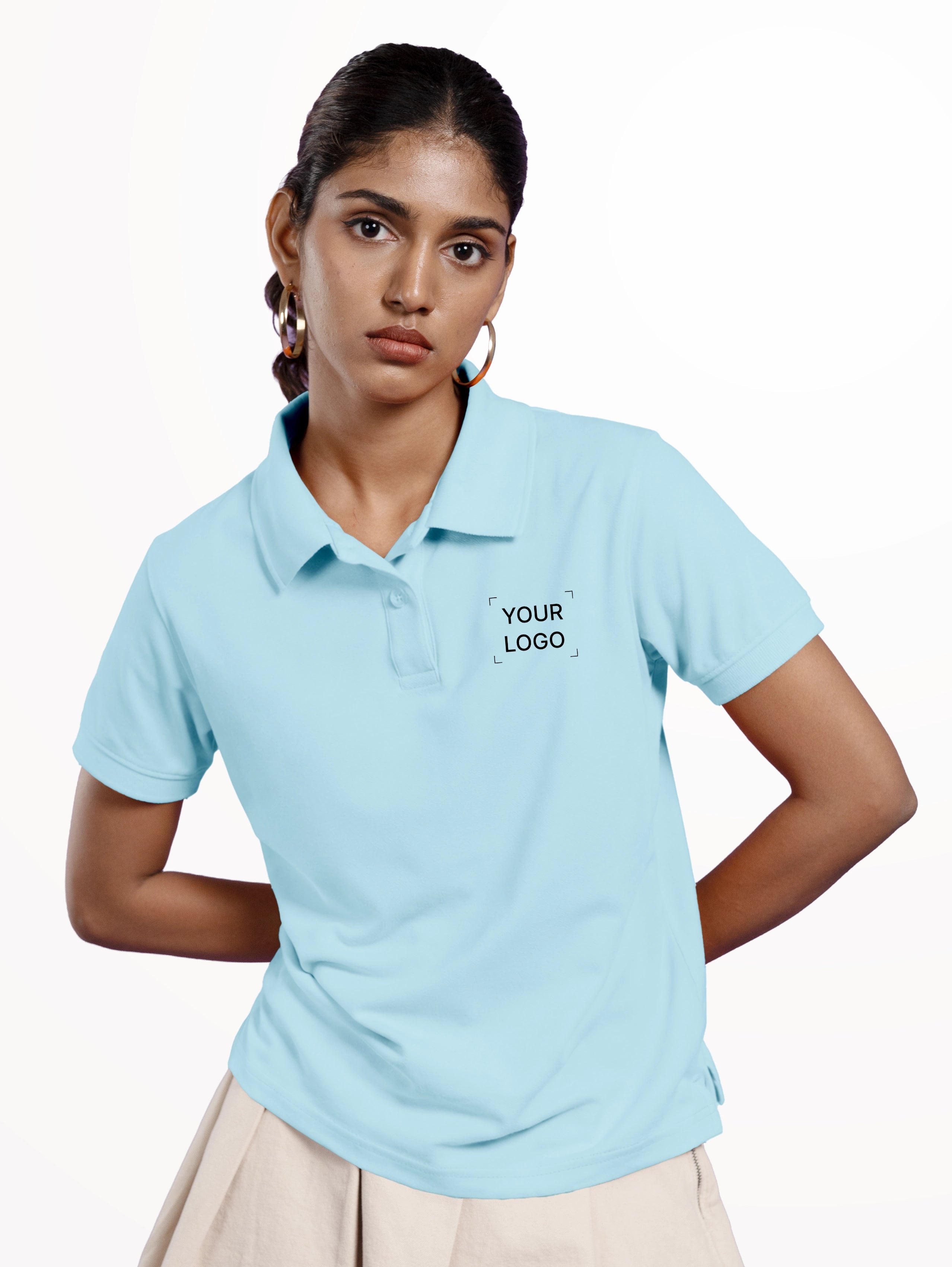 Women's Performance Polo - Sky Blue