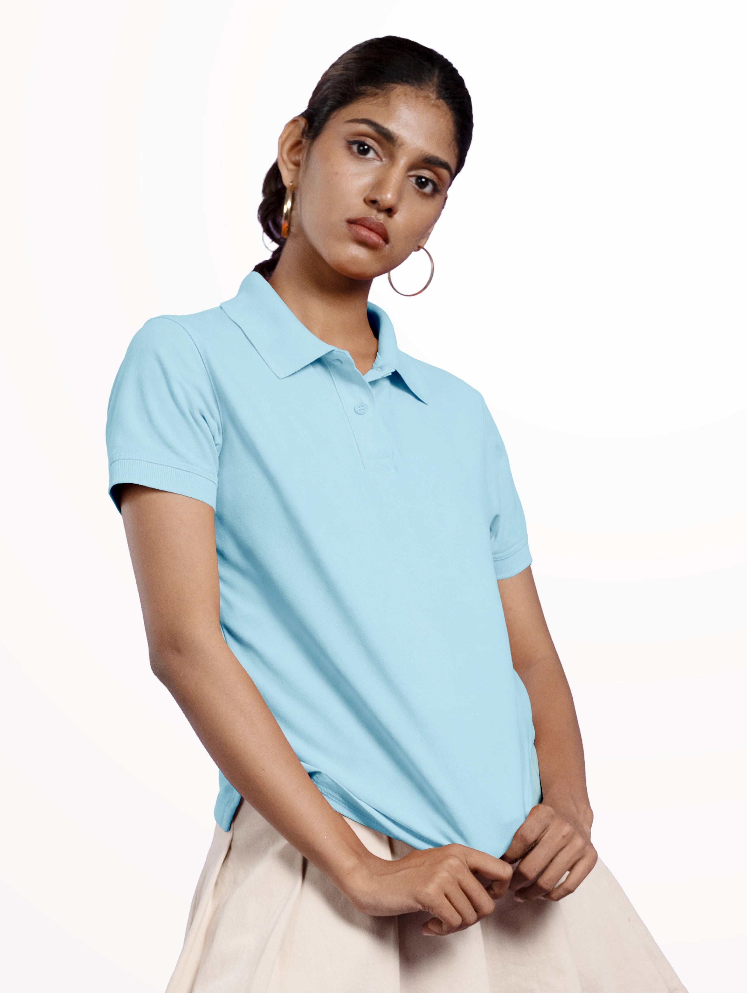 Women's Performance Polo - Sky Blue