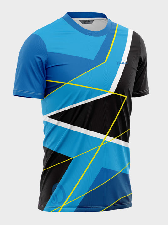 Sky Blue & Black Sports Jersey