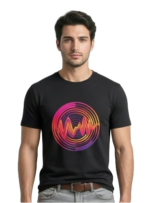 DTF printed t-shirt model