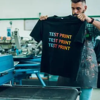 Screen printing in progress
